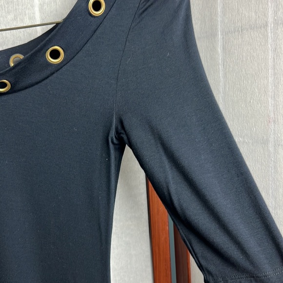 Tilted Ribbed Jersey Henley Dress - Picture 6 of 6